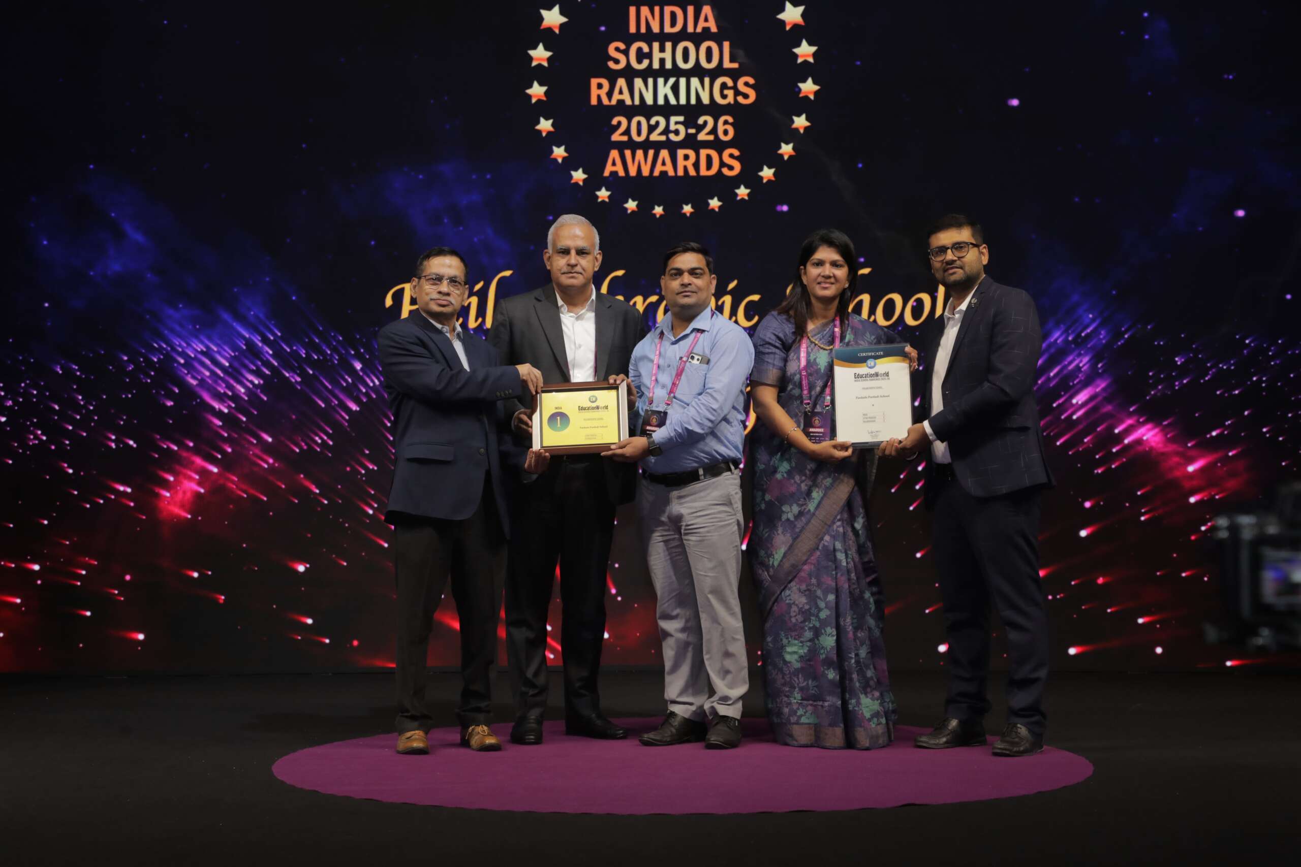 India's No.1 Philanthropic School (Education World)